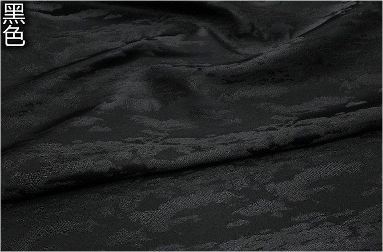 Tissu d'ameublement en brocart de soie : motif en relief 3D, largeur 75 cm (29,5 po) - Vendu au mètre