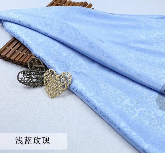 Jacquard Rose Satin Fabric: Antique Chinese Cosplay Costume Material, 59" Wide