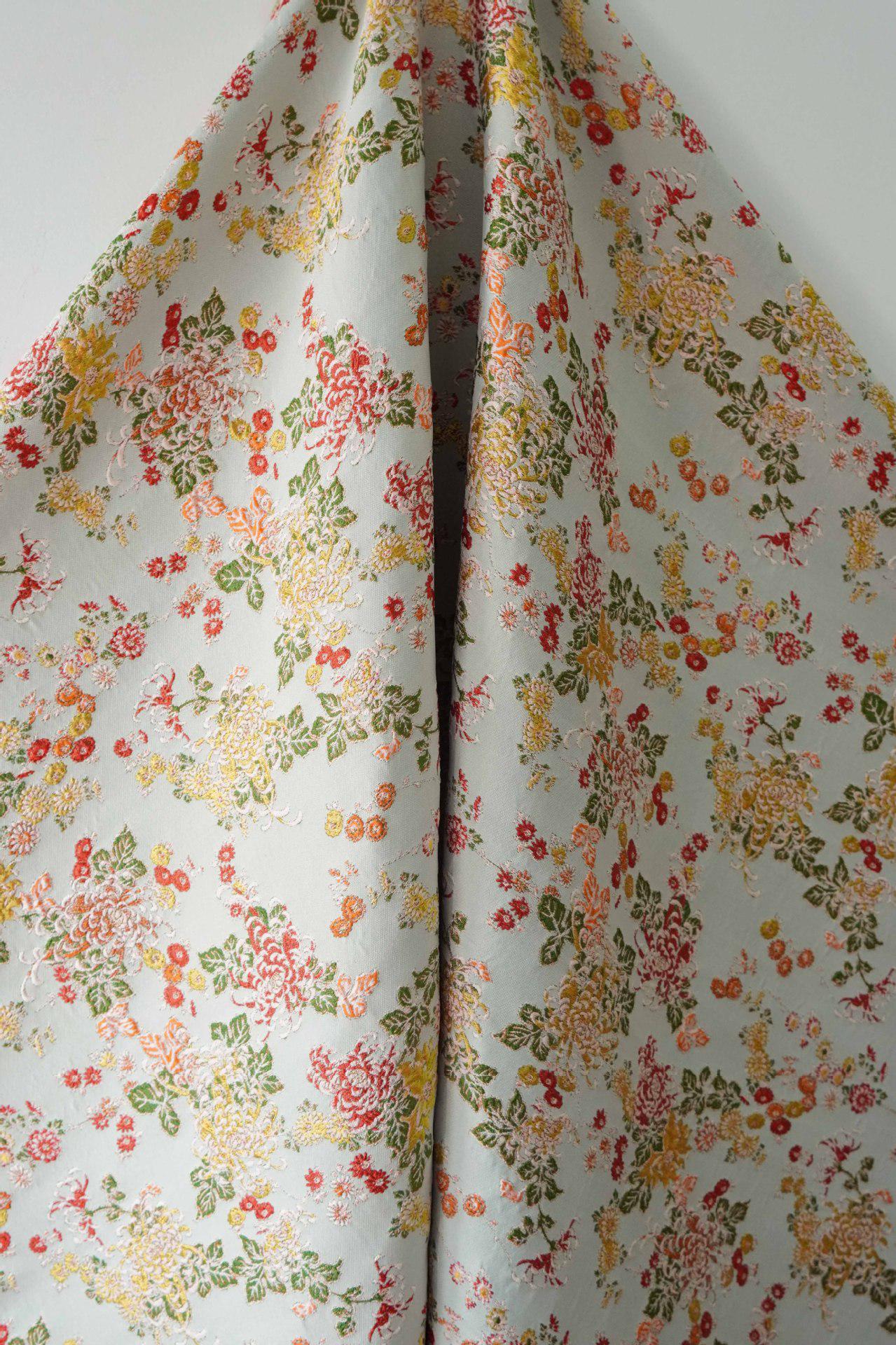 Bana Jacquard Fabric: 3D Texture, Rayon Polyester Blend, 55" Wide