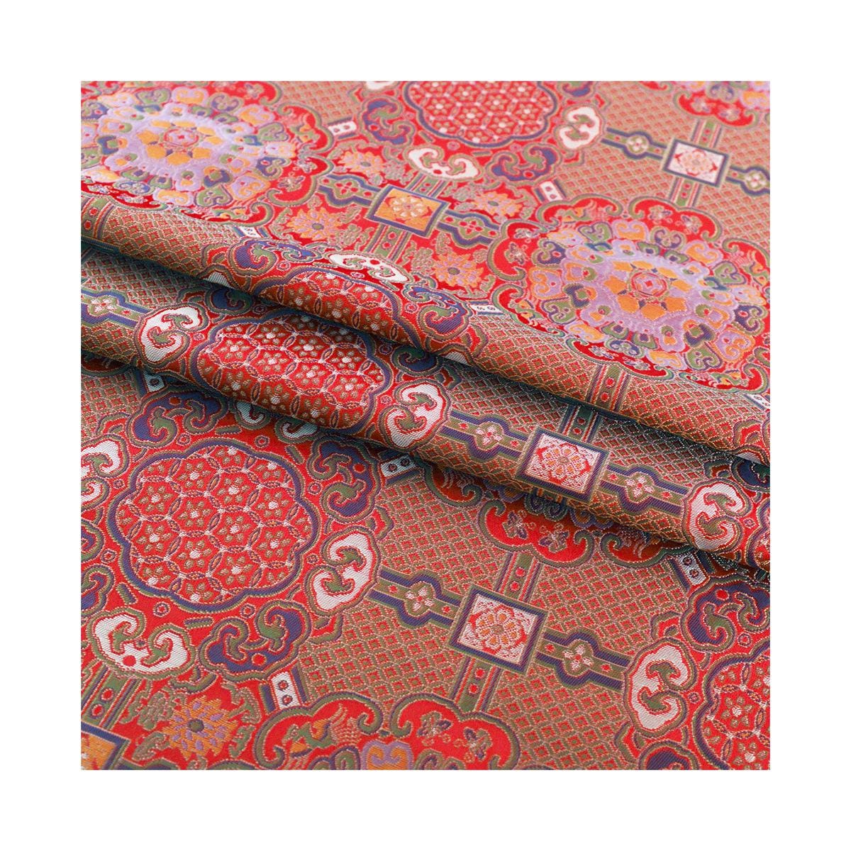 Auspicious Baoxiang Flower Brocade Fabric: Tibetan Robes & Shrines