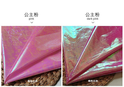 Tissu réfléchissant holographique : couleur magique irisée, largeur 91,4 cm (36 po)