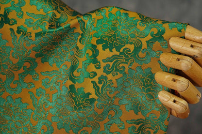 Passionflower Brocade Jacquard Fabric: Rayon Blend for Dressmaking & Crafts