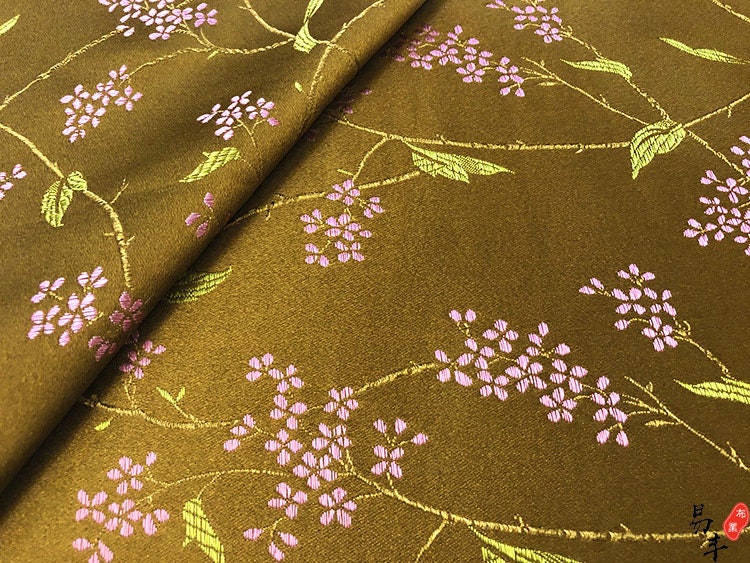 Floral Brocade Fabric: 29.5"W Rayon Cheongsam Qipao Material