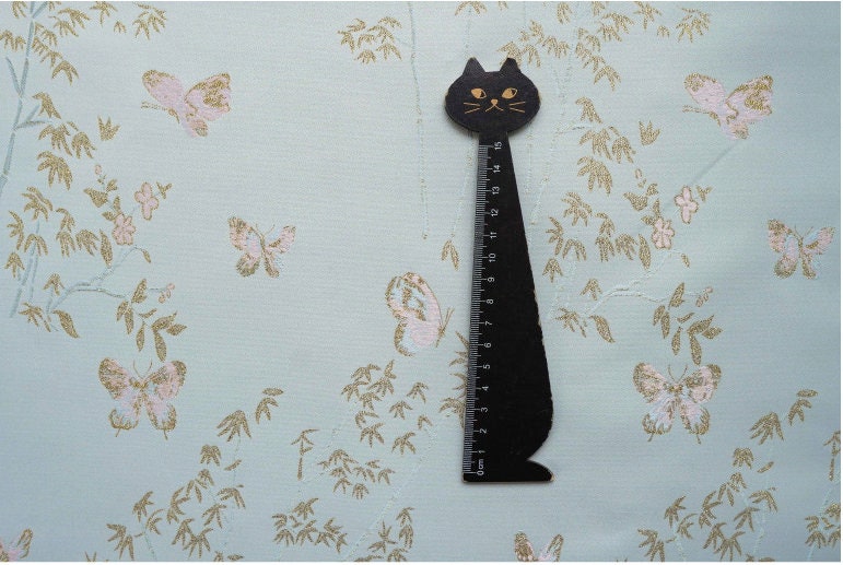 Tissu brocart papillon : Tissu kimono Nishijin à fil d'or (au mètre)