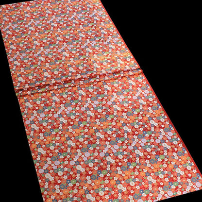 Japanese KINRAN Floral Fabric: Black Silk Rayon Blend, 59" Wide
