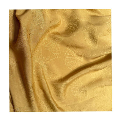 Ginkgo Biloba Jacquard Damask Fabric: 100% Cotton, 59" Wide
