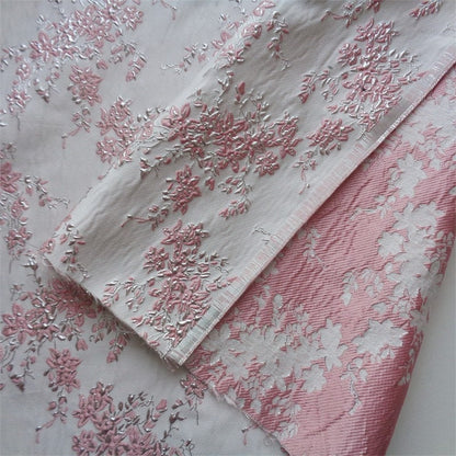 Gold Thread Floral Jacquard Fabric: 3D Texture Upholstery, Costume - 56"W