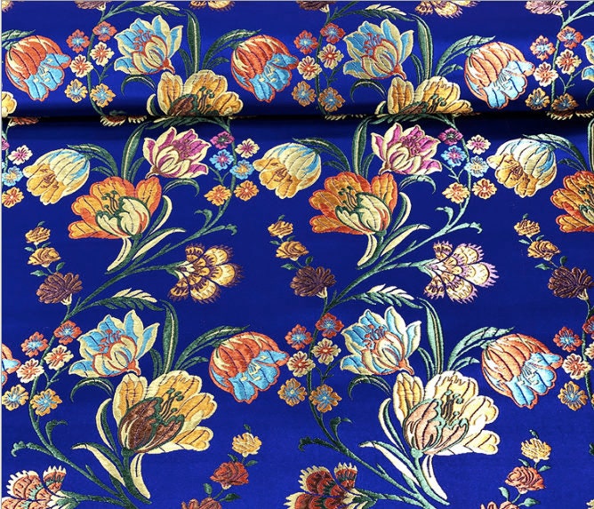 Floral Brocade Fabric: 29.5" Wide Cheongsam Qipao Sewing Fabric