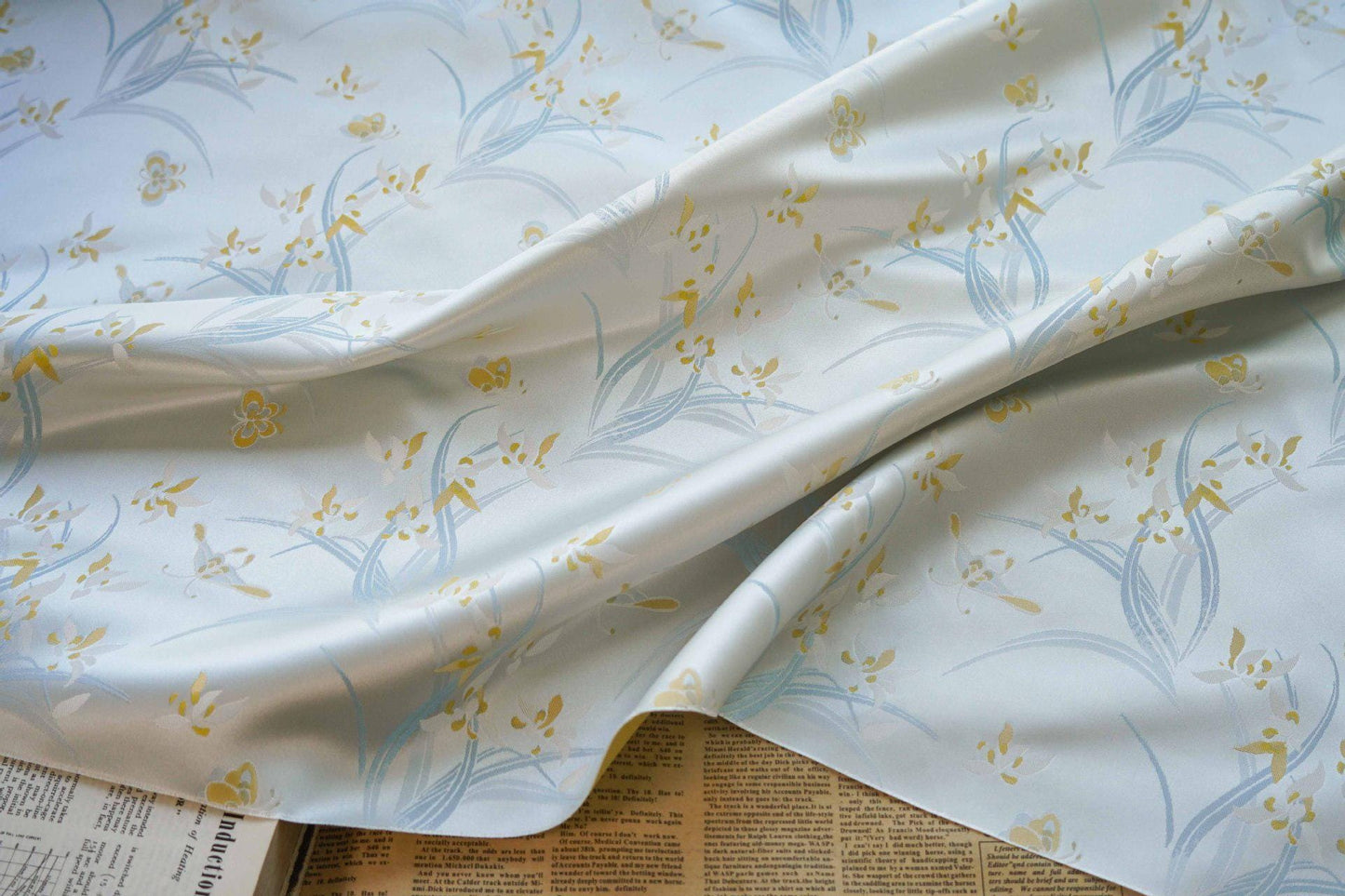 Orchid Brocade Fabric: 59"W Satin Jacquard Damask, Costume Decor