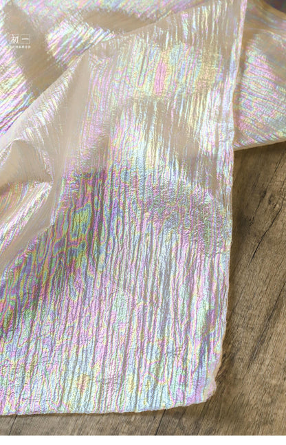 Gradient Organza Fabric: Irregular Pleats, 55" Wide - Wedding, Prom, Crafts