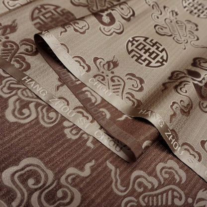 Brocade Fabric: Eight Immortals Design, Mongolian Style (29.5" Wide)