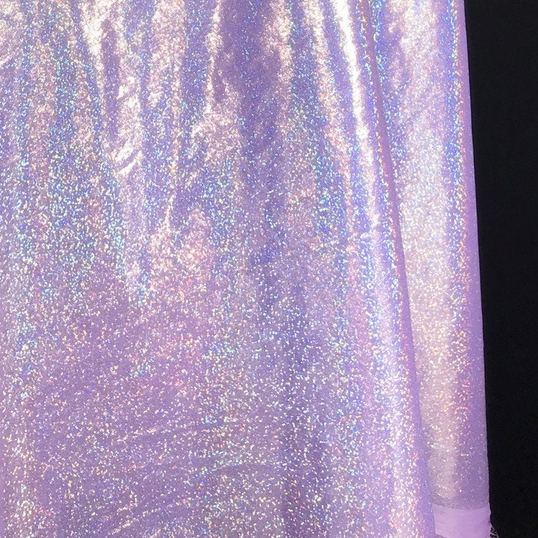Glitter Mesh Fabric, 4-Way Stretch, Laser Knitted, 59" Wide