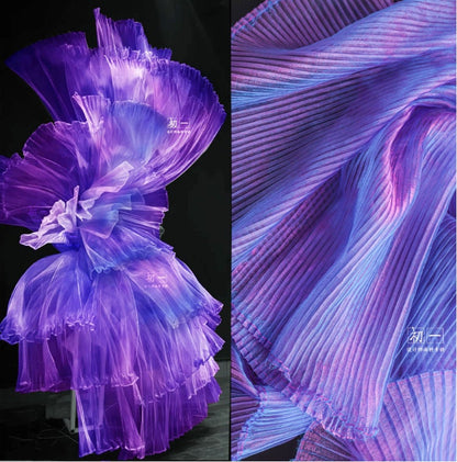 Reflective Organza Fabric: Mermaid Water Texture, 57" Wide