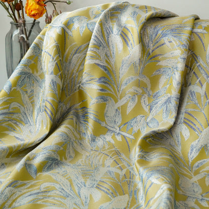 Gold Thread Bird Jacquard Fabric: Embossed Upholstery, Costume, Decor (By The Meter)