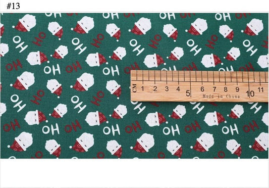 Tissu en coton imprimé Père Noël « Ho Ho » : Couture, costumes et décorations de Noël