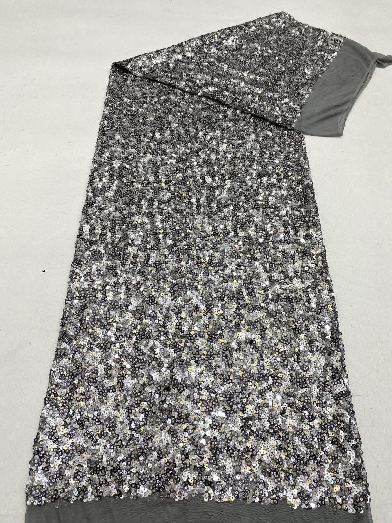 Tissu brodé à sequins, 127 cm de large, pour robe orientale