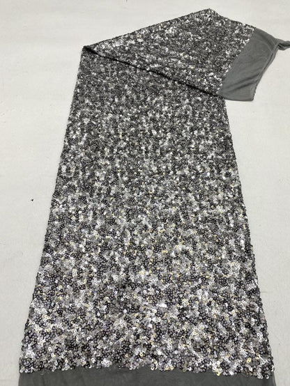 Tissu brodé à sequins, 127 cm de large, pour robe orientale