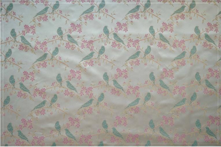 Mandarin Duck Jacquard Fabric: Chinese Style Upholstery, Costume, Drapery (59"W By 1 Meter)