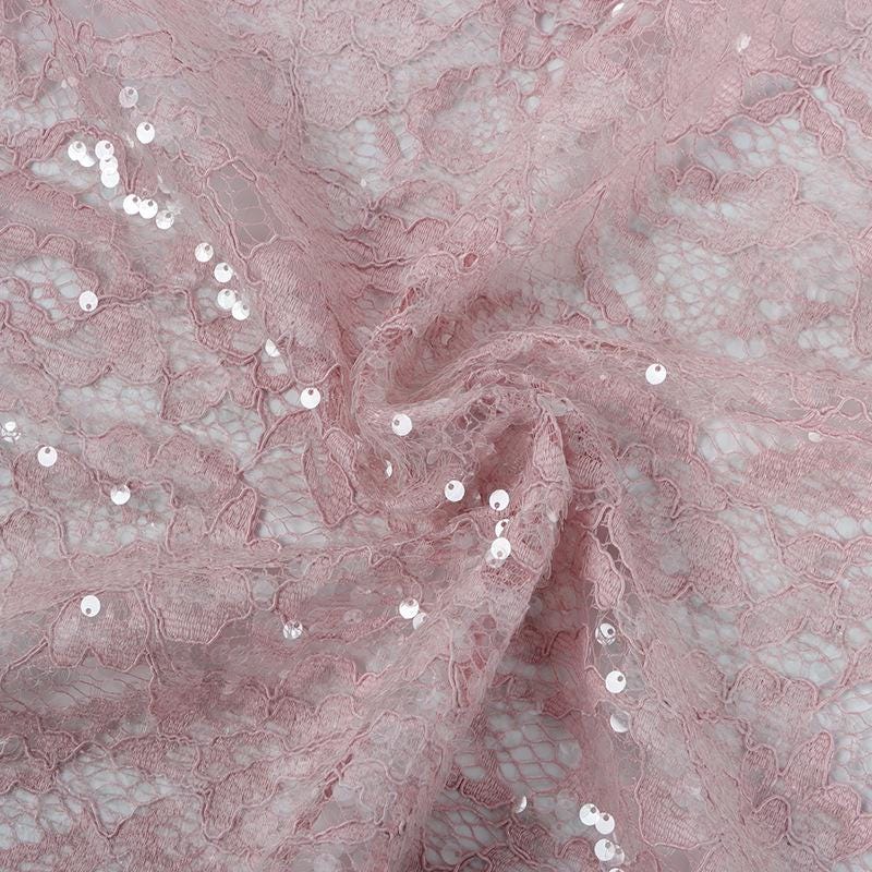 Tissu en dentelle brodée à paillettes 48 pouces : Mariage, Costume, Loisirs créatifs