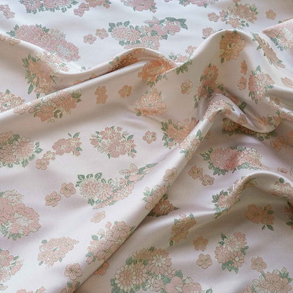 Gilding Bronzing Jacquard Fabric: Embossed Floral Designer Material