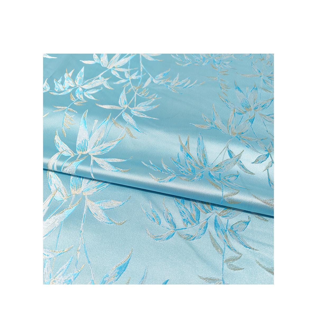 Bamboo Brocade Fabric: 59" Silk Rayon Blend, Costume Upholstery