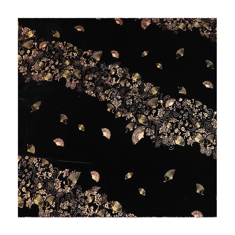 Gold Foil Adhesive Velvet Fabric ��� Luxurious Shimmer Craft & Sewing Materi"Wide