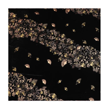 Gold Foil Adhesive Velvet Fabric ��� Luxurious Shimmer Craft & Sewing Materi"Wide