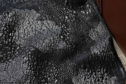 Black & Gold Jacquard Fabric: 3D Texture Upholstery, Prom Dress Sewing, 54" Wide
