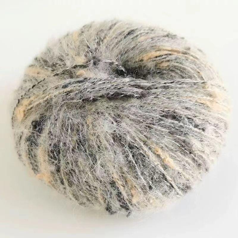 Fil de soie mohair arc-en-ciel : Teint à la main, épaisseur dentelle (50 g/100 m)