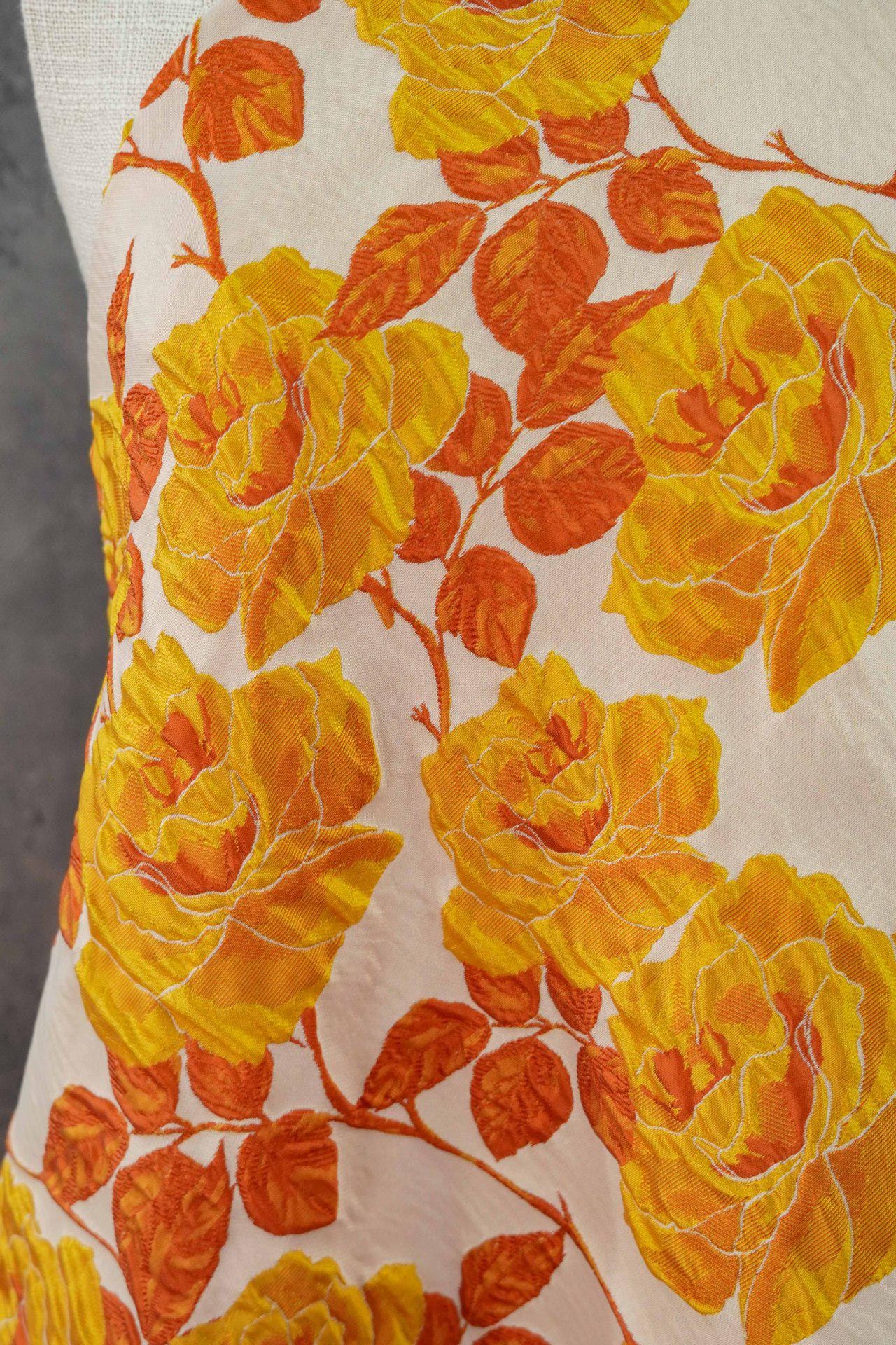 Embossed Rose Jacquard Fabric ��" Fashion Gown & Coat Material