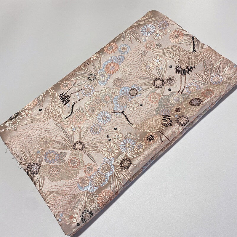 Crane Jacquard Satin Fabric: Retro Damask Brocade, 57"W