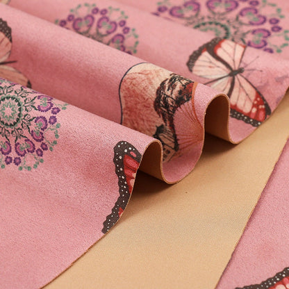 Floral Faux Suede Fabric: 59" Wide Polyester Upholstery