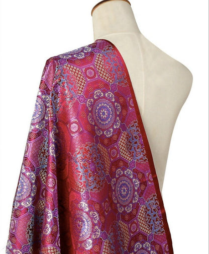 Plum Blossom Brocade Fabric: 29.5"W Bohemia Embroidery