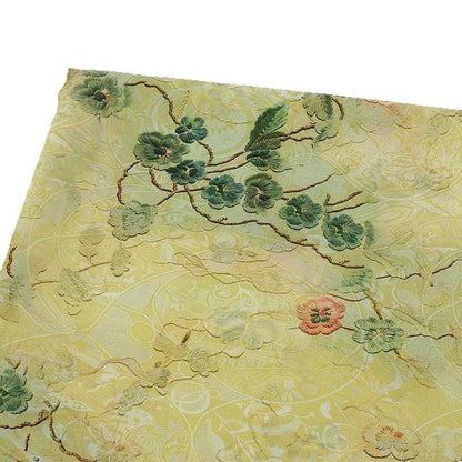 Green Floral Vine Shimmer Brocade Upholstery Jacquard Fabric by the Yard, three patterns