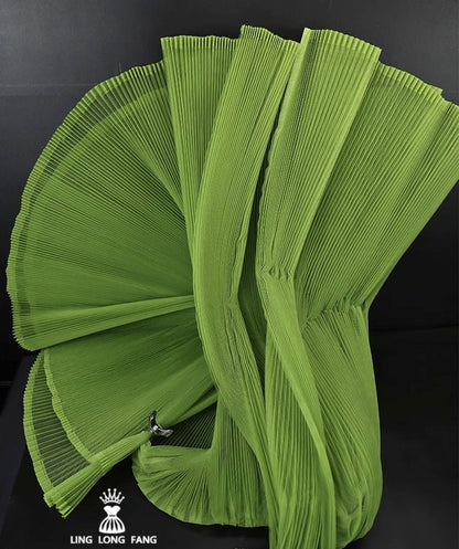 Pleated Tulle Fabric: Stiff Hard Yarn, 63" Wide Designer Material