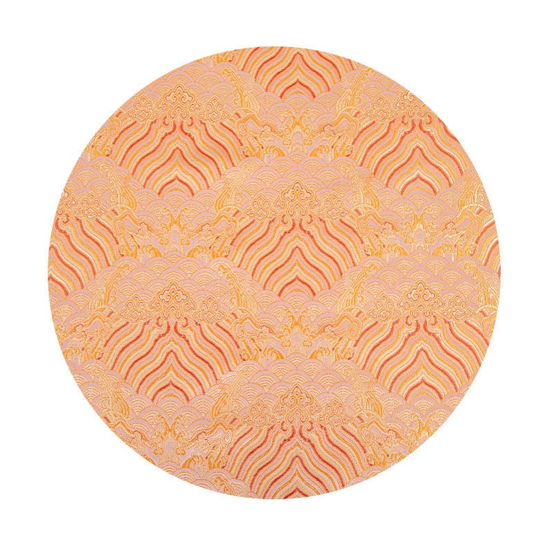 Sea Wave Brocade Fabric: Silk Rayon Jacquard, 59" Wide