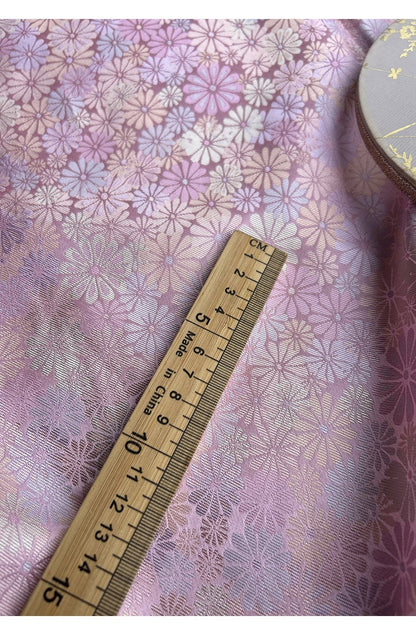 Floral Silk Brocade Fabric: 59"W Rayon Blend, Cheongsam Sewing Material