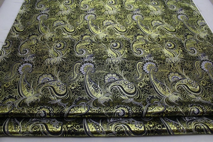 Tissu brocart satiné : revêtement floral, Cheongsam Qipao (largeur 29,5")