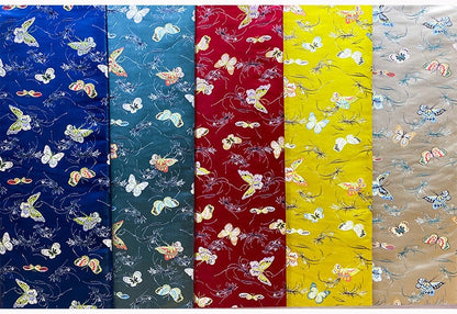 Tissu jacquard papillon : 145 cm de large, en polyester
