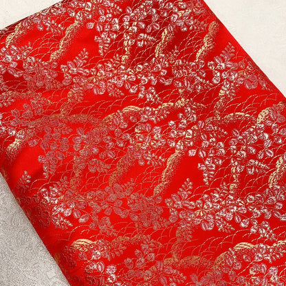 Floral Jacquard Brocade Fabric: 29.5" Wide Silk Rayon Blend
