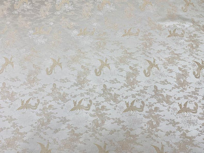 Dragon Phoenix Jacquard Fabric: 59"W Rayon Cheongsam Material