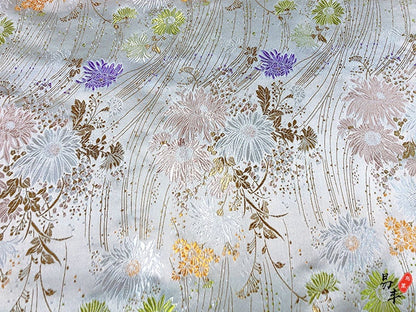 Chrysanthemum Damask Jacquard Brocade Fabric: Kimono Sewing Material