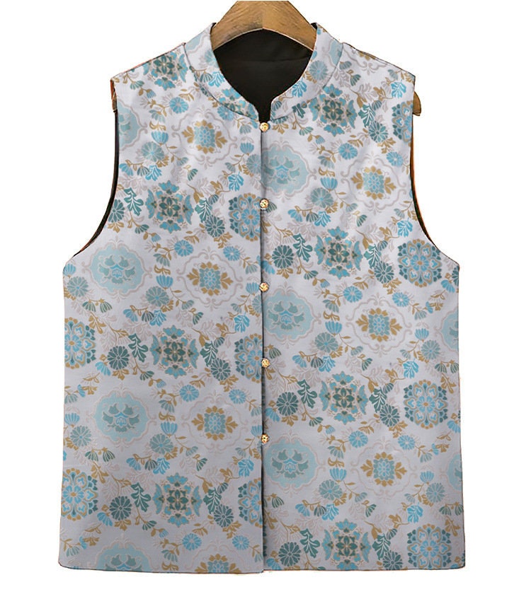Tissu brocart à motifs floraux : Costume chinois Tang Han, couture et matelassage (53")