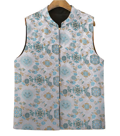 Tissu brocart à motifs floraux : Costume chinois Tang Han, couture et matelassage (53")