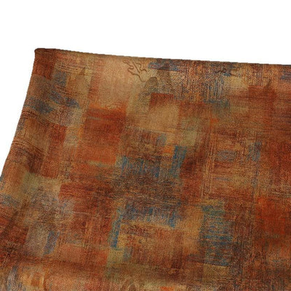 Floral Landscape Jacquard Fabric - Gold Trace Upholstery Fabric, 59"W