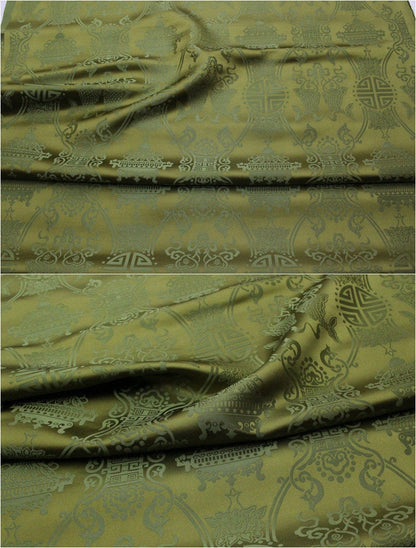 Brocart de soie chinois : motif double Poissons, ameublement et costumes
