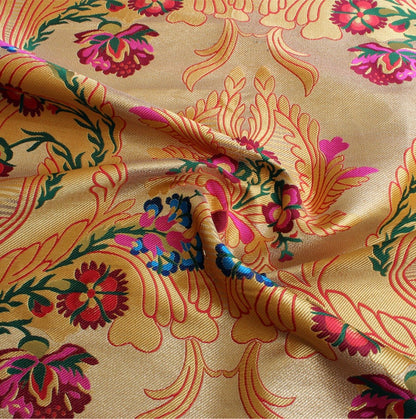 Exotic Dragon Brocade Fabric: Tibetan Thangka Pattern, Costume Sewing Fabric