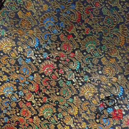 Celosia Pattern Silk Brocade Fabric: 35"W Woven Cheongsam Cushion