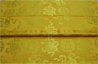 Chinese Brocade Fabric: Jacquard Silk Rayon Blend, Mongolian Gown Fabric