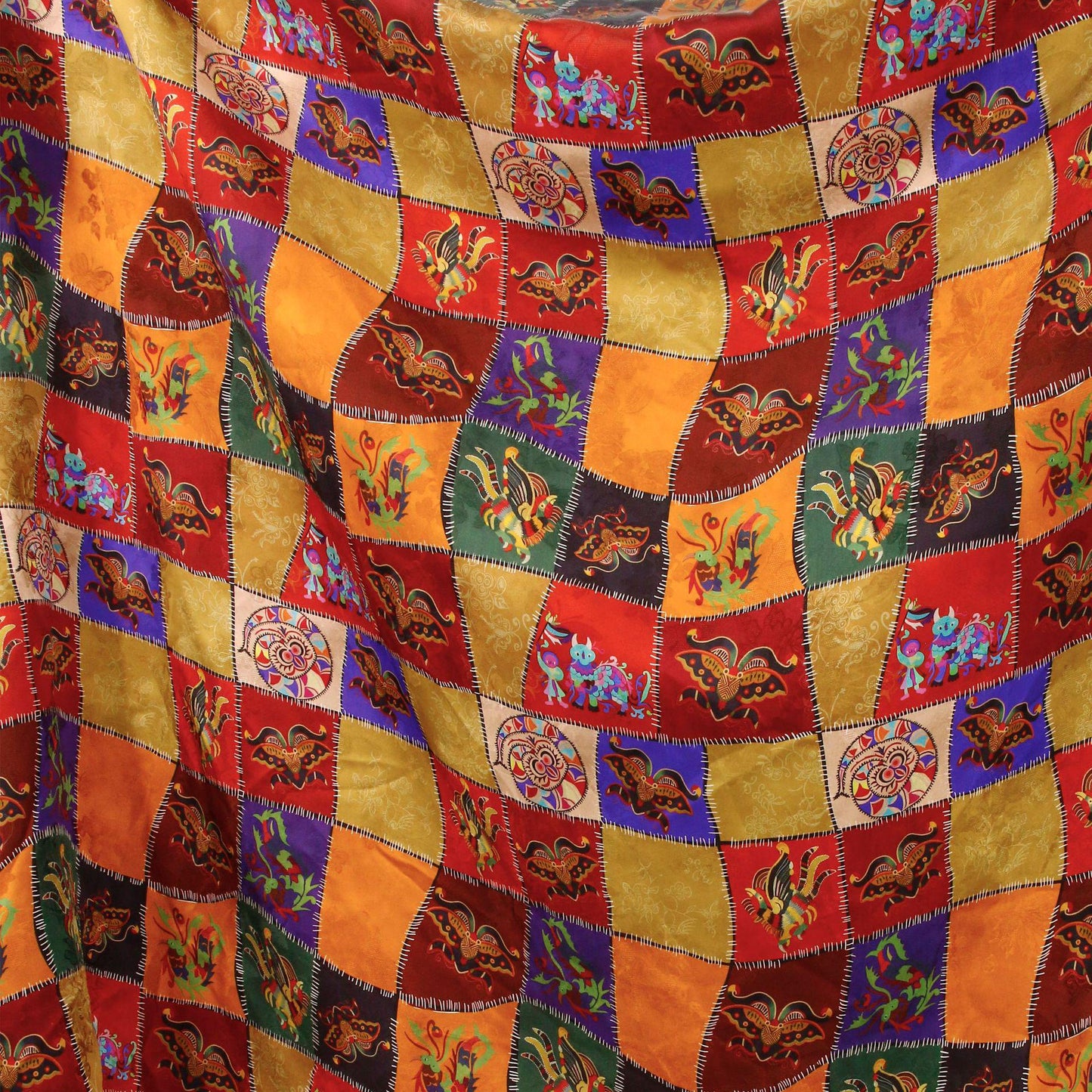 Ancient Tea Silk Satin Fabric: 59"W Rayon Upholstery Material